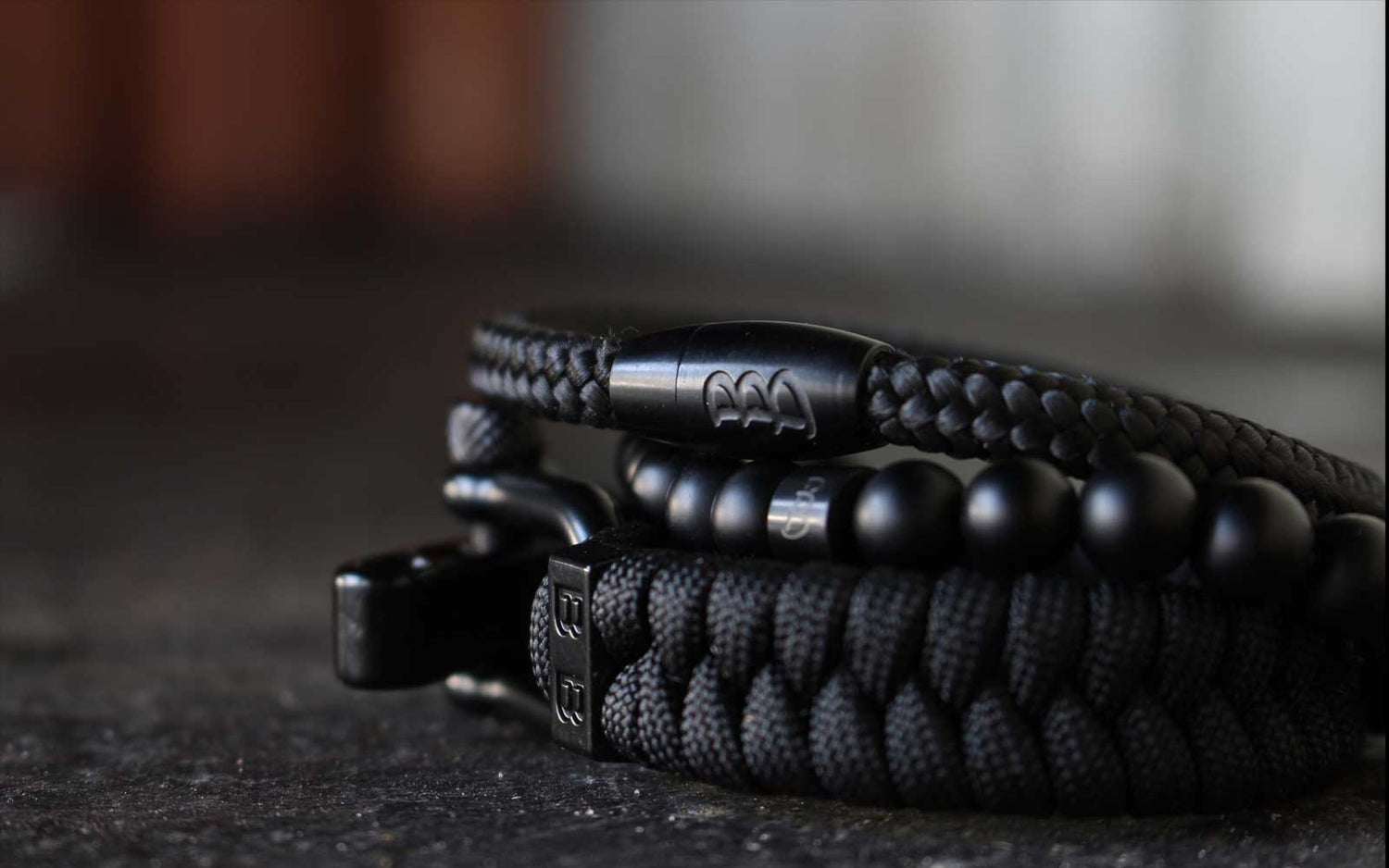 Bad-Ass Bracelets Gift set. Paracord, Rope & Stones bracelet