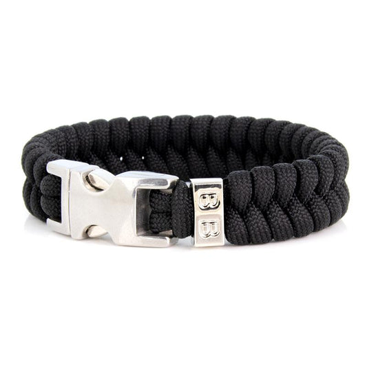 Steel & Cord | Essential Black & Silver - Bad-Ass Bracelets