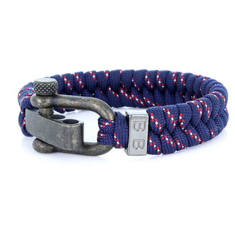 Steel & Cord | Essential Blue & Red - Bad-Ass Bracelets