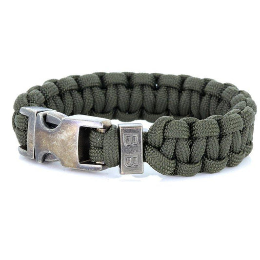 Steel & Cord | Traditional Army Green - Bad-Ass Bracelets