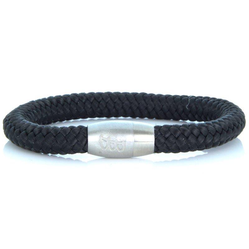 Steel & Rope | Fisherman Black & Silver - Bad-Ass Bracelets